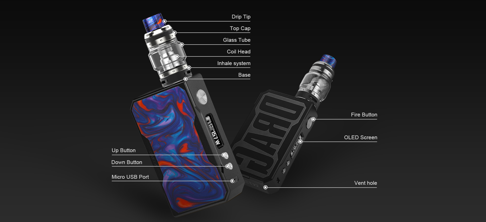 Pro s kit. Vape Drag 157w. Вейп VOOPOO Drag 1. Drag 3 вейп 157w. Драг 1 вейп характеристики.